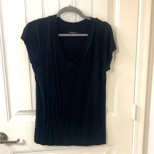 Soft black v neck tee